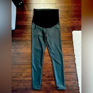 MATERNITY-Faux Leather Leggings 
